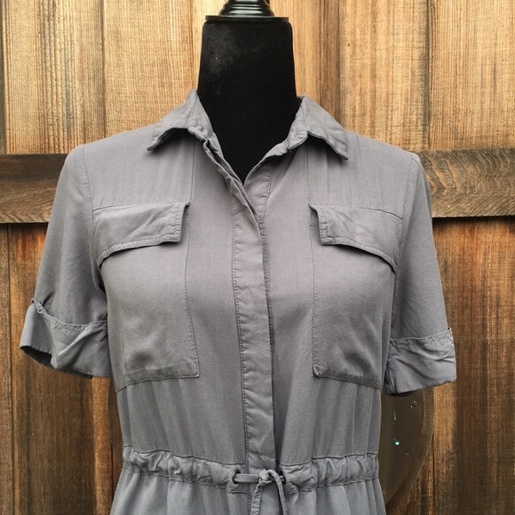 Topshop Dark Gray Mini Dress - Picture 6 of 9